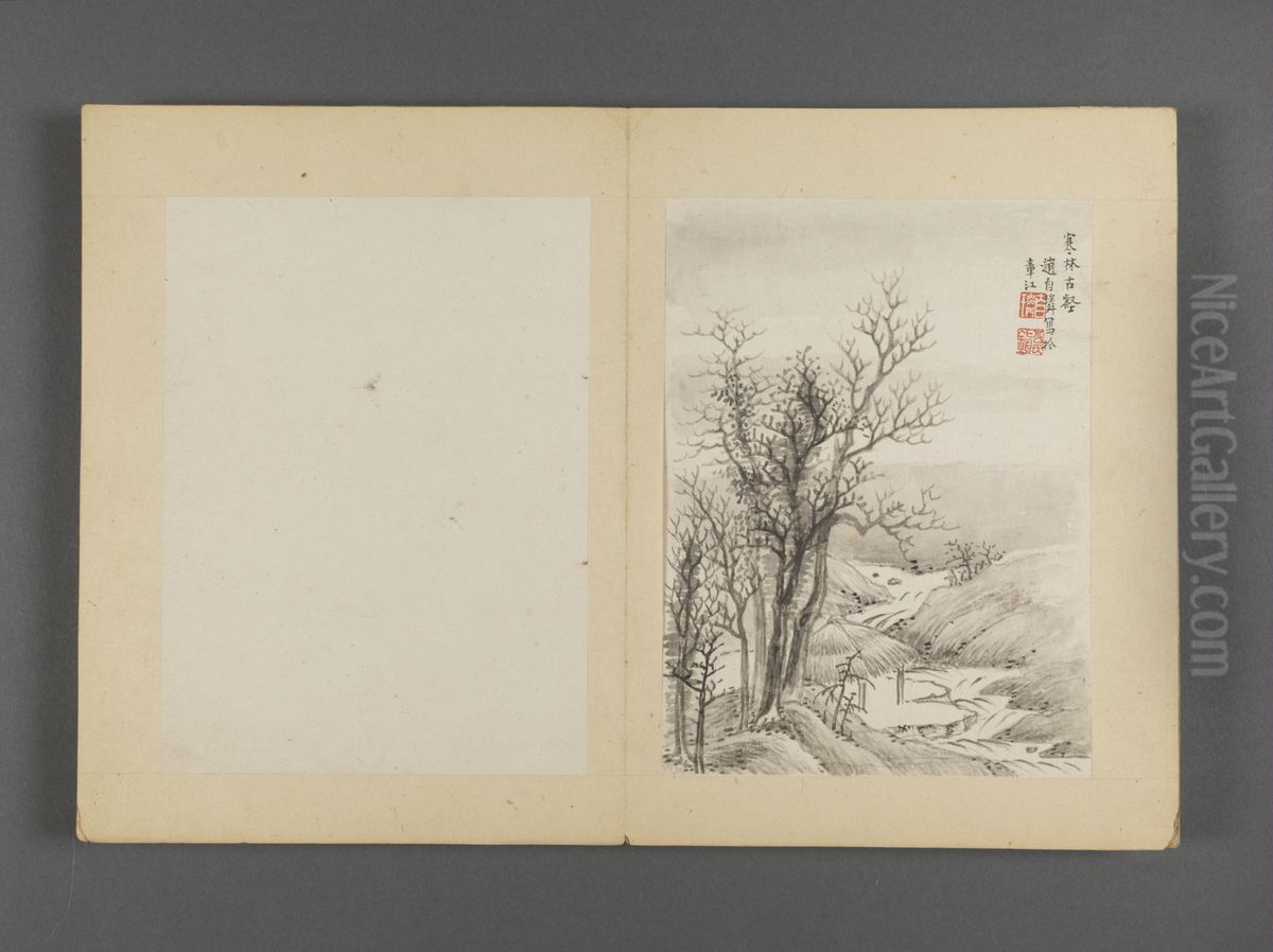 <<zhu da za hua ce>> Oil Painting by Bada Shanren