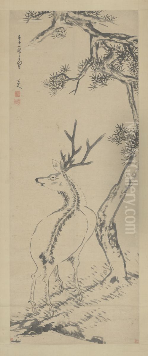 <<zhu da song lu zhou>> Oil Painting by Bada Shanren