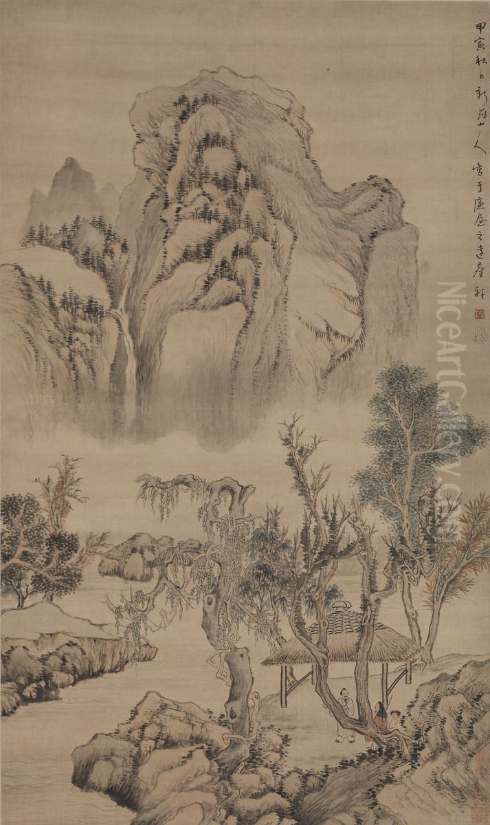 <<hua nie shan shui zhou>> Oil Painting by Hua Yan