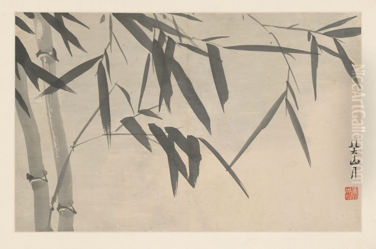 <<zhu da za hua ce>> Oil Painting by Bada Shanren