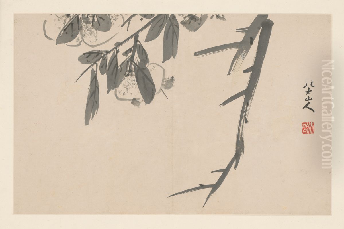 <<zhu da za hua ce>> Oil Painting by Bada Shanren