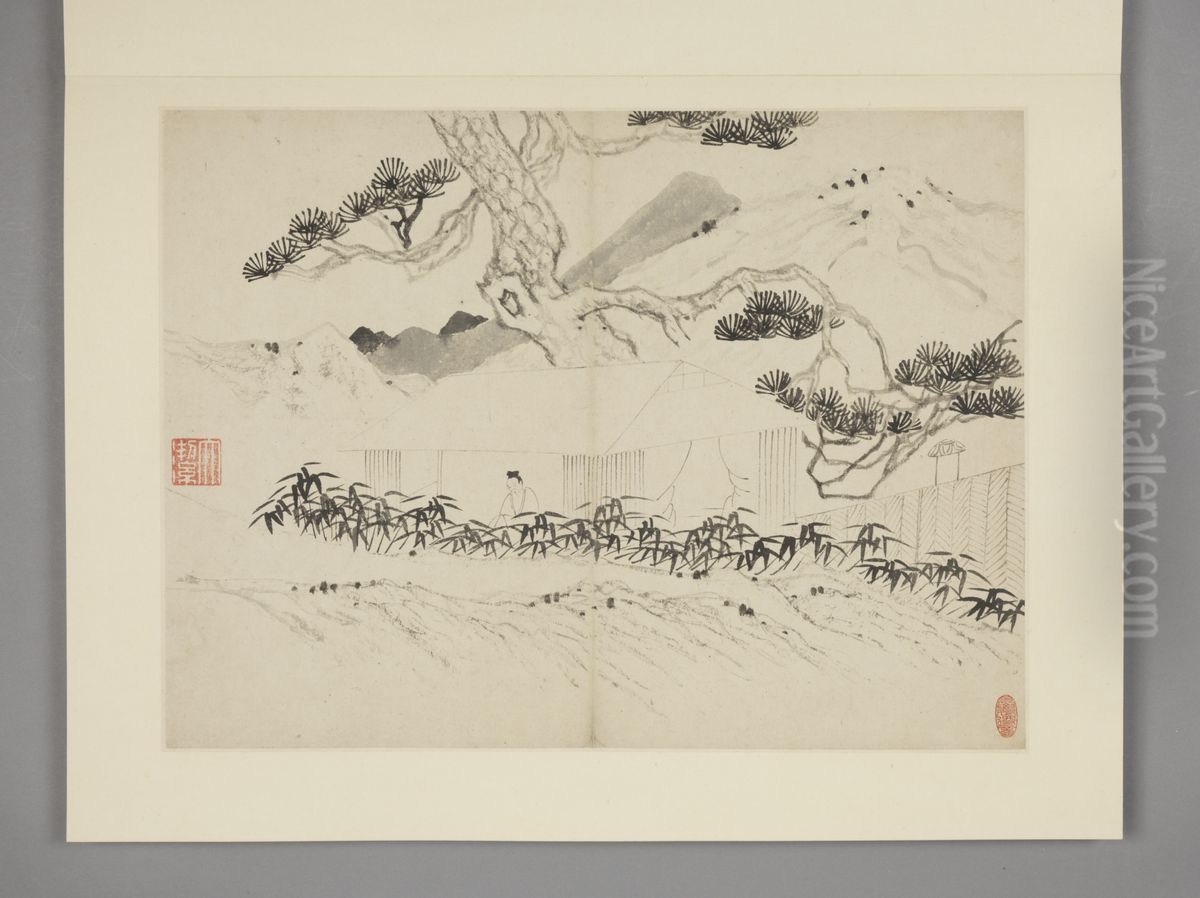 <<chen hao shan shui ce>> Oil Painting by Shen Hao