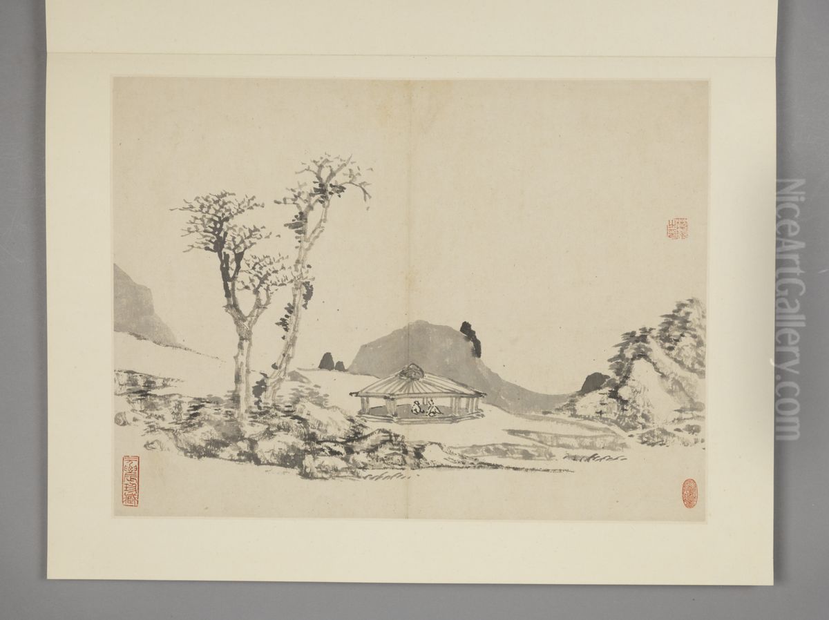 <<chen hao shan shui ce>> Oil Painting by Shen Hao