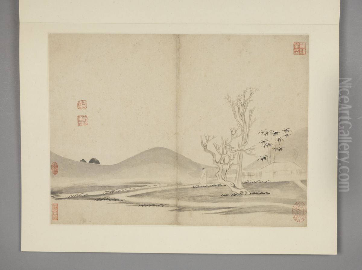 <<chen hao shan shui ce>> Oil Painting by Shen Hao