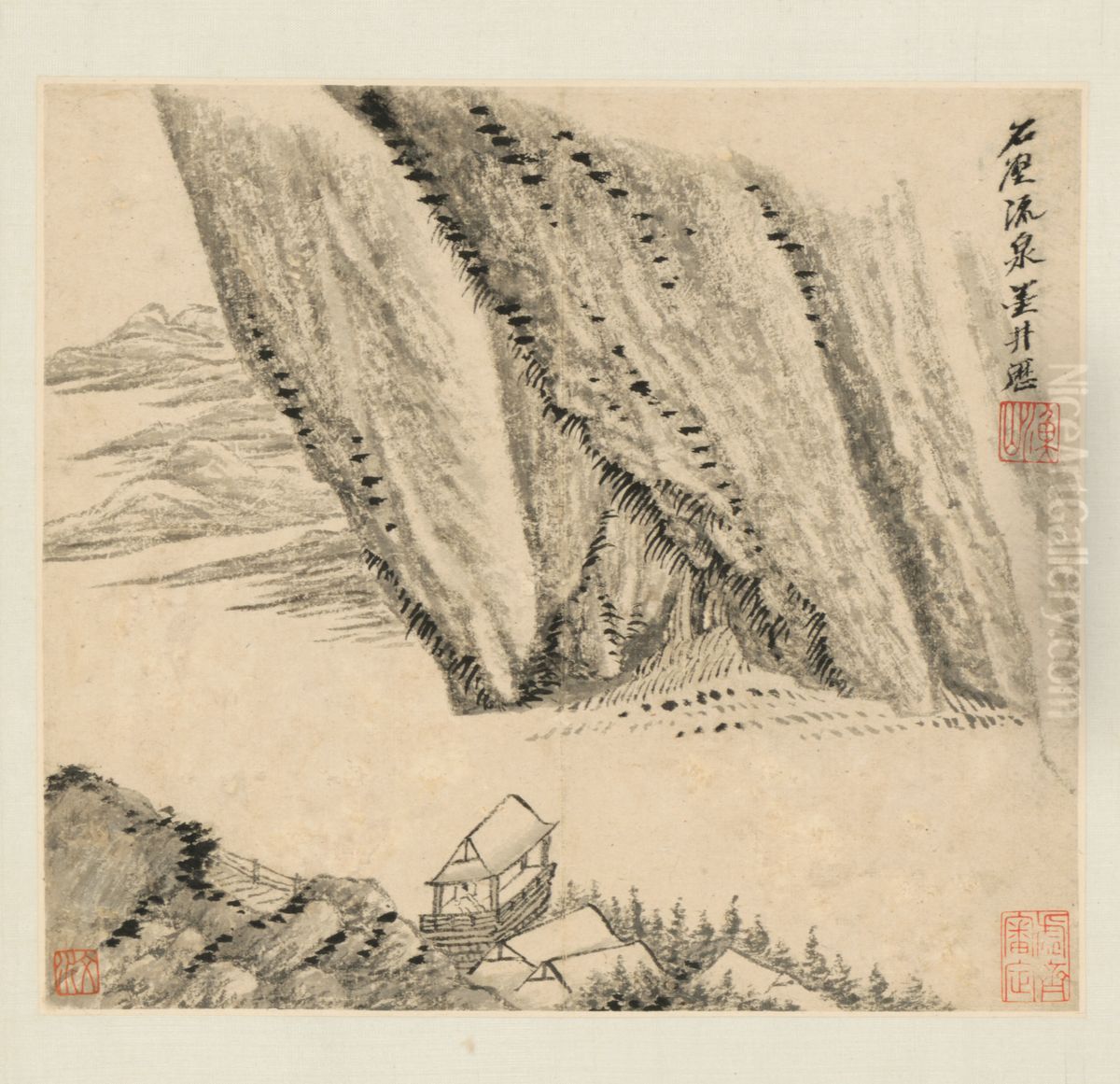 <<wu li shan shui tu ce>> Oil Painting by Wu Li