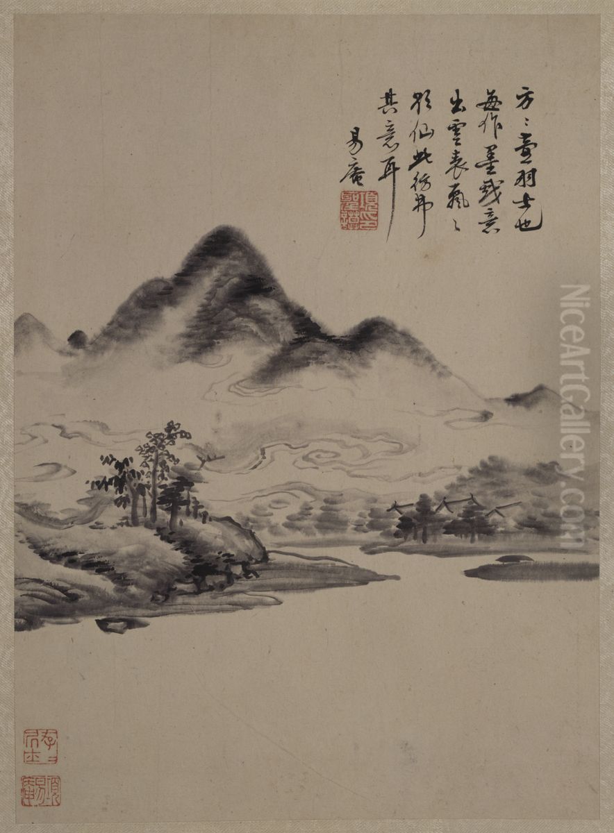 <<xiang sheng mo shan shui hua guo ce>> Oil Painting by Xiang Shengmo