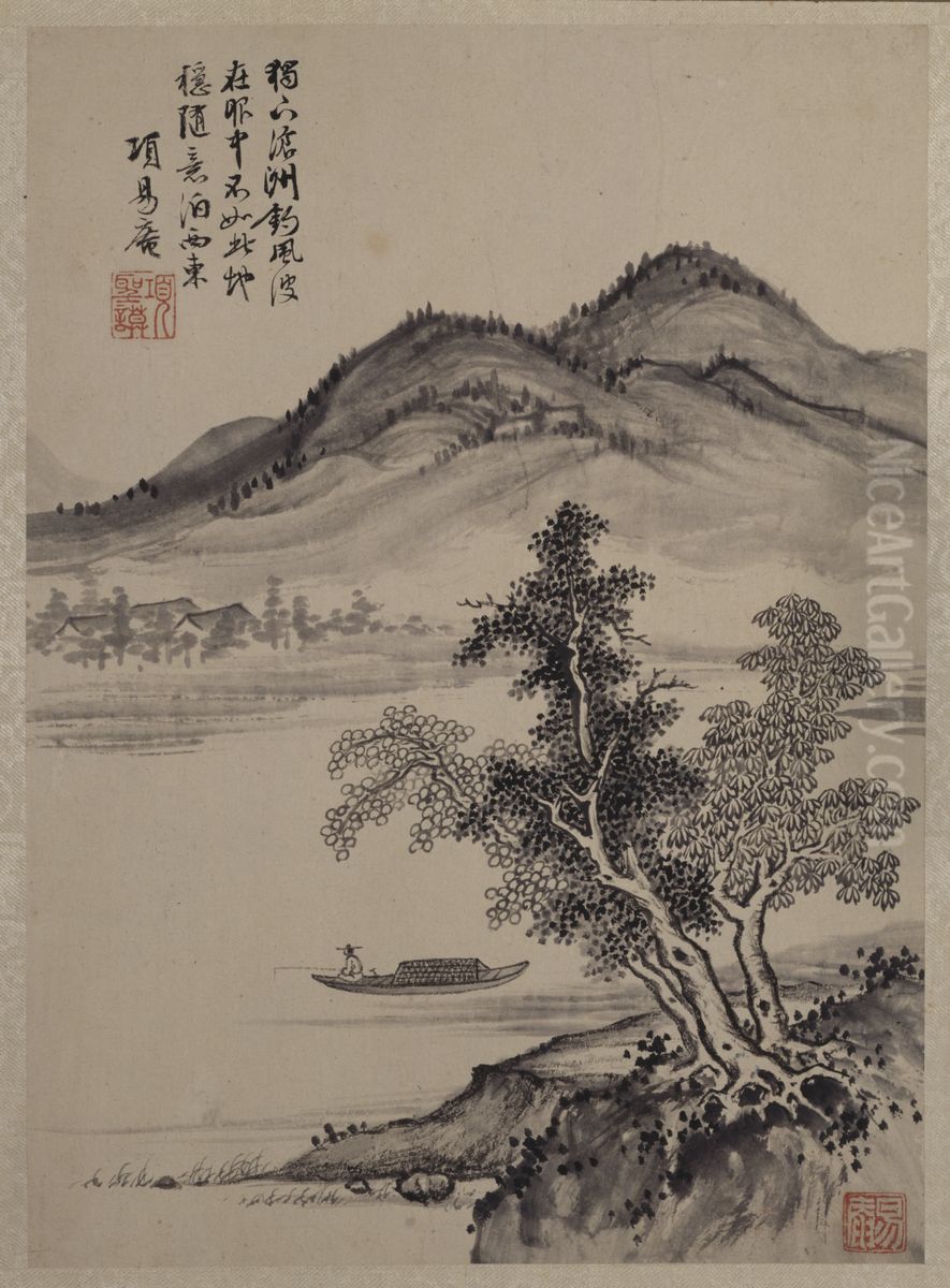 <<xiang sheng mo shan shui hua guo ce>> Oil Painting by Xiang Shengmo