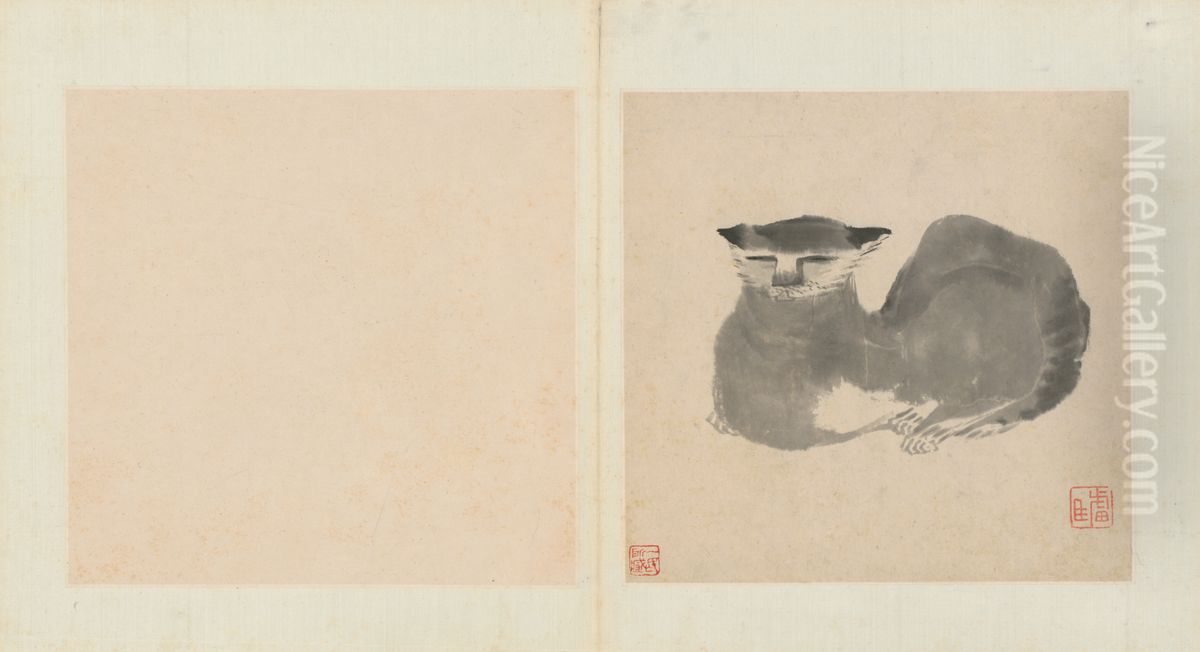 <<zhu da za hua ce>> Oil Painting by Bada Shanren