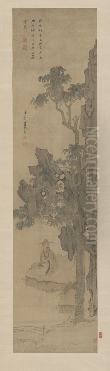 <<chen hong shou ren wu zhou>> Oil Painting by Chen Hongshou