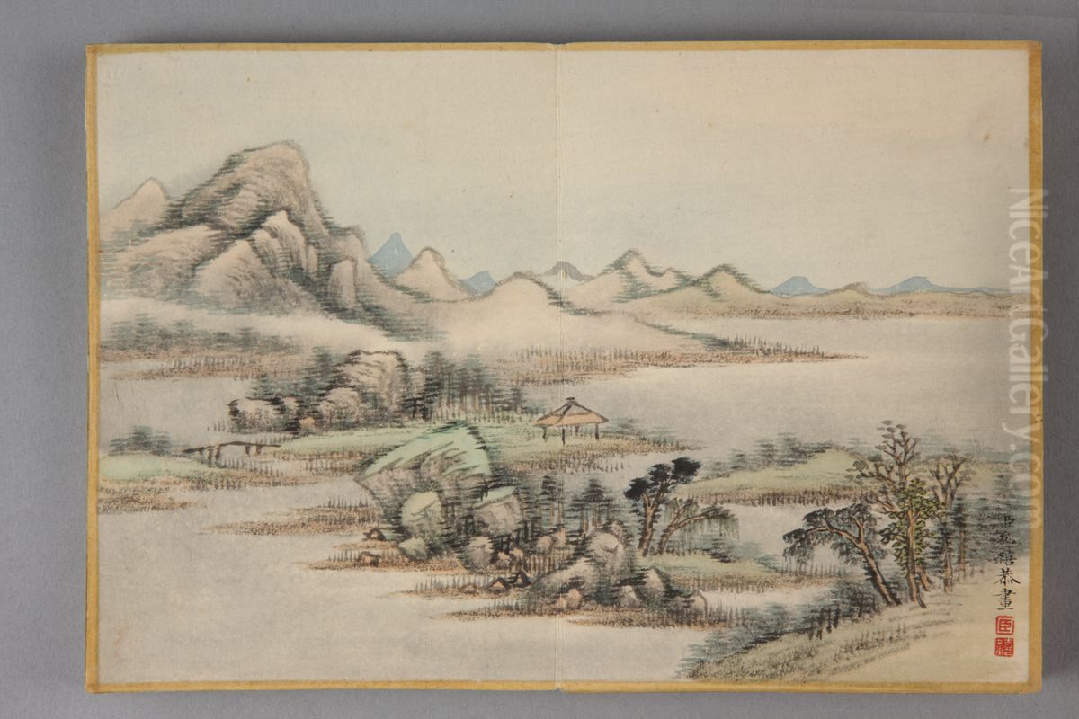 <<yun xi shan shui ce>> Oil Painting by Yunxi