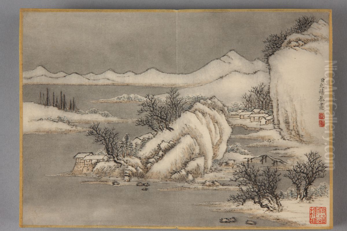 <<yun xi shan shui ce>> Oil Painting by Yunxi