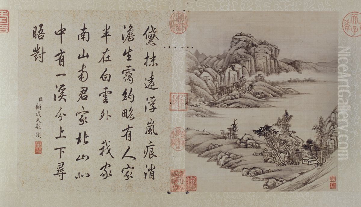 <<yun xi shan shui tu ce>> Oil Painting by Yunxi