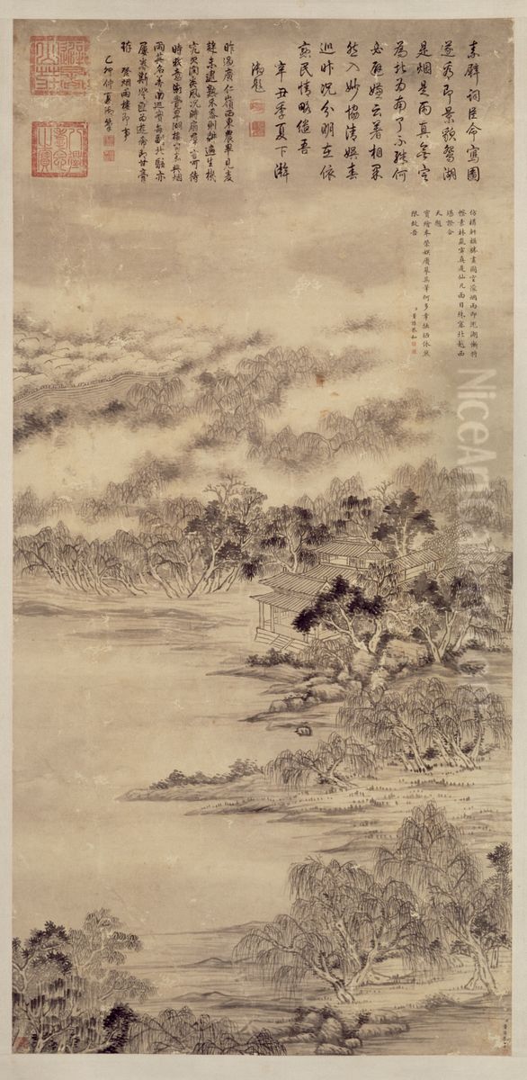 <<dong gao yan yu lou tu zhou>> Oil Painting by Dong Gao