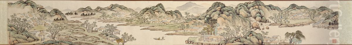 <<dong gao wan hu sang ma tu juan>> Oil Painting by Dong Gao