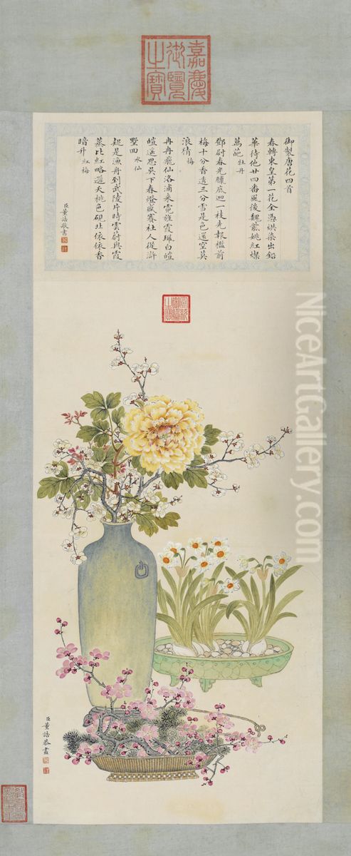 <<dong gao tang hua si shou zhou>> Oil Painting by Dong Gao