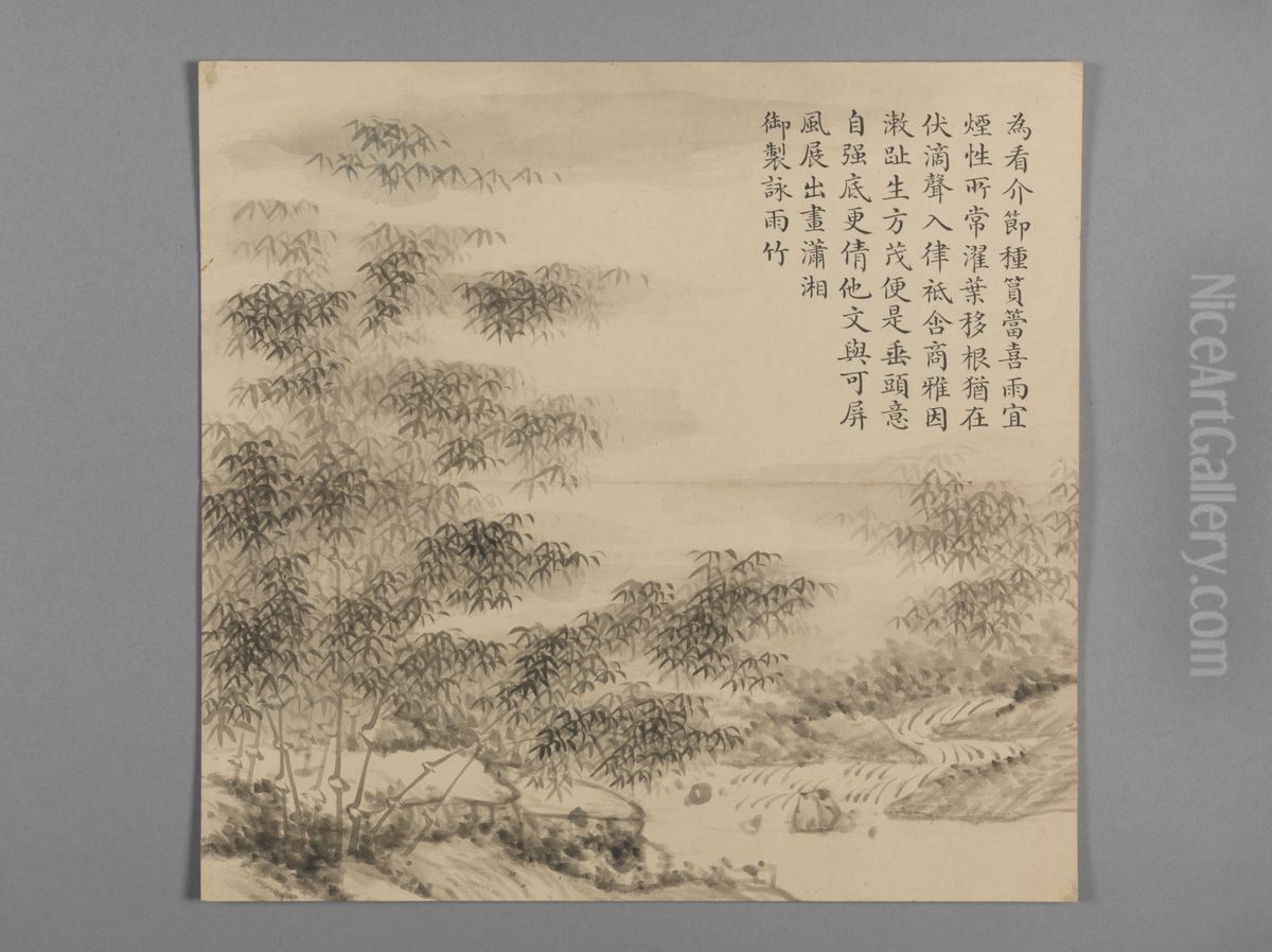 <<dong gao hua hong li qing kuang lou yong zhu shi yi ce>> Oil Painting by Dong Gao