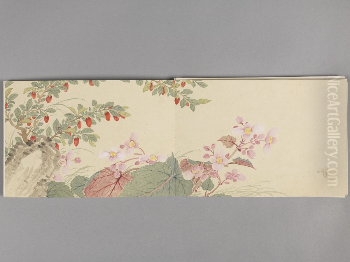 <<dong gao hua hui tu ce>> Oil Painting by Dong Gao