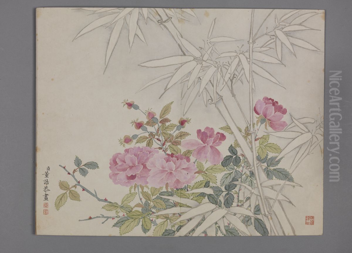 <<dong gao yan chun hui cai tu ce>> Oil Painting by Dong Gao