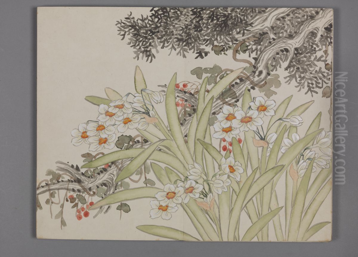 <<dong gao yan chun hui cai tu ce>> Oil Painting by Dong Gao