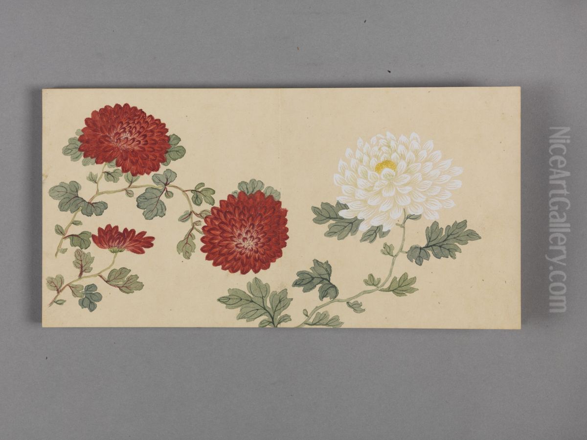 <<dong gao tao li yi shou tu xiao ce>> Oil Painting by Dong Gao