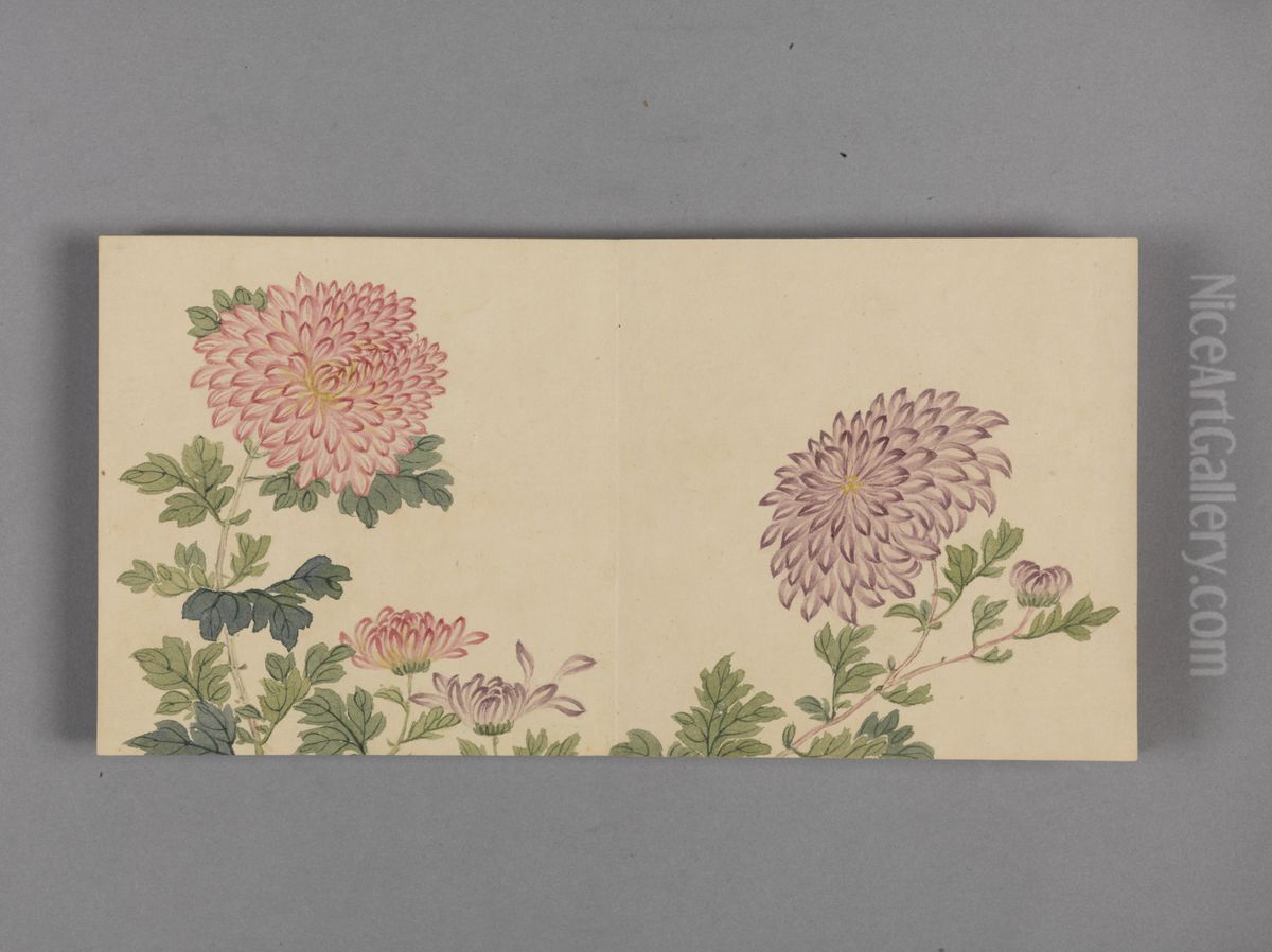 <<dong gao tao li yi shou tu xiao ce>> Oil Painting by Dong Gao