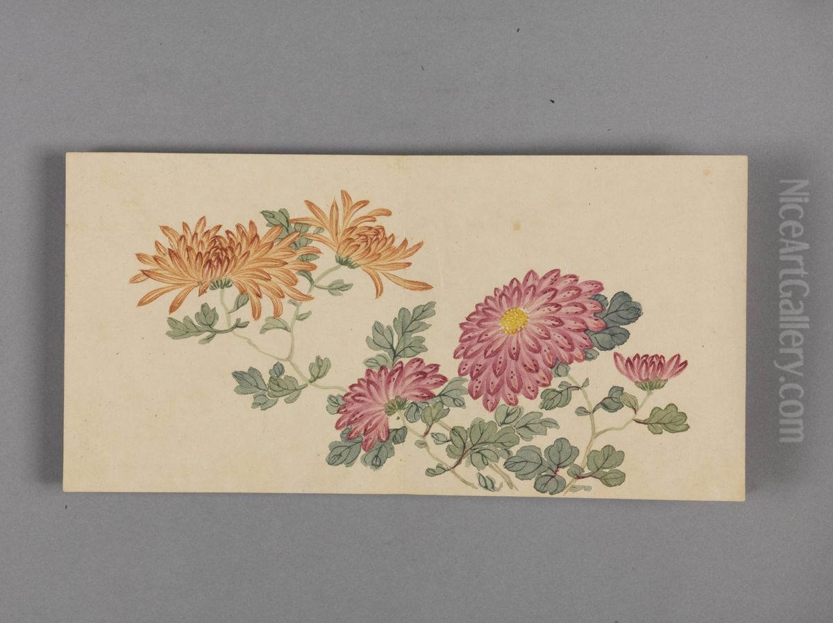 <<dong gao tao li yi shou tu xiao ce>> Oil Painting by Dong Gao