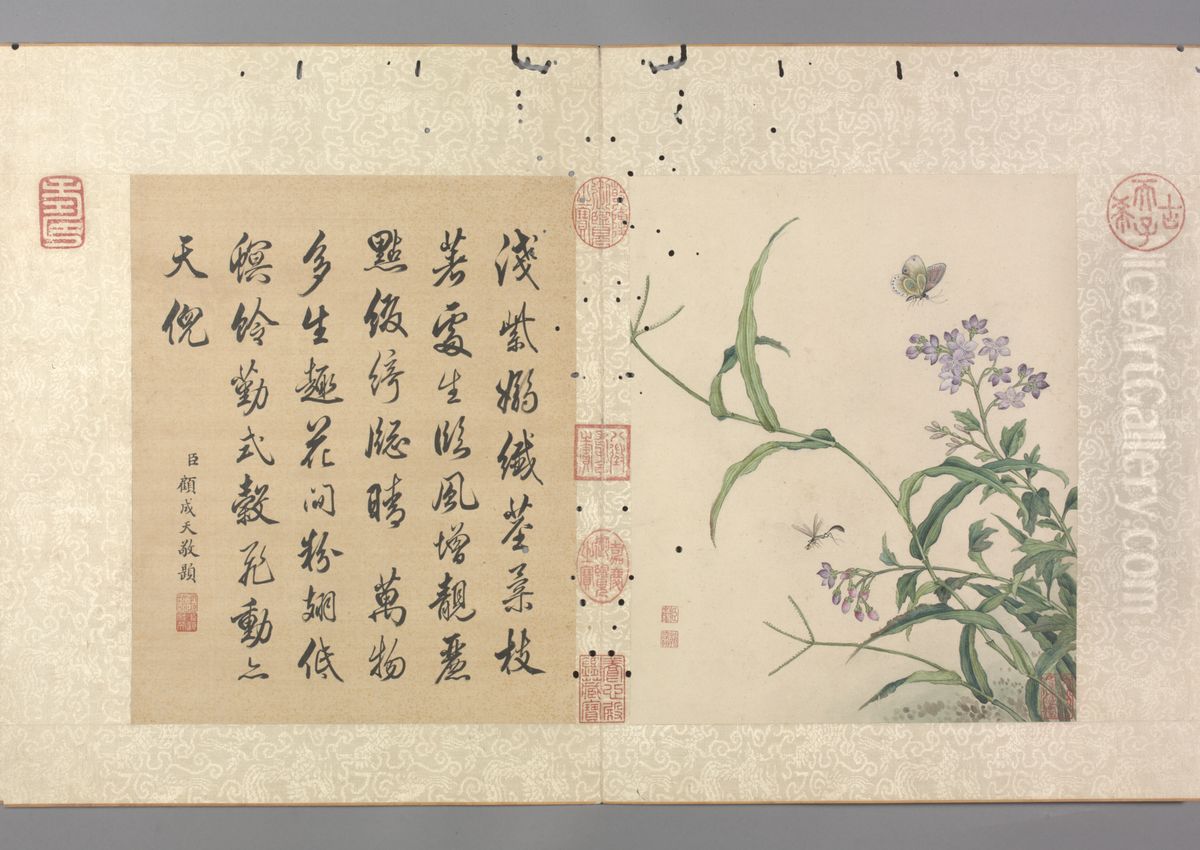 <<jiang ting xi hua hui tu ce>> Oil Painting by Jiang Tingxi