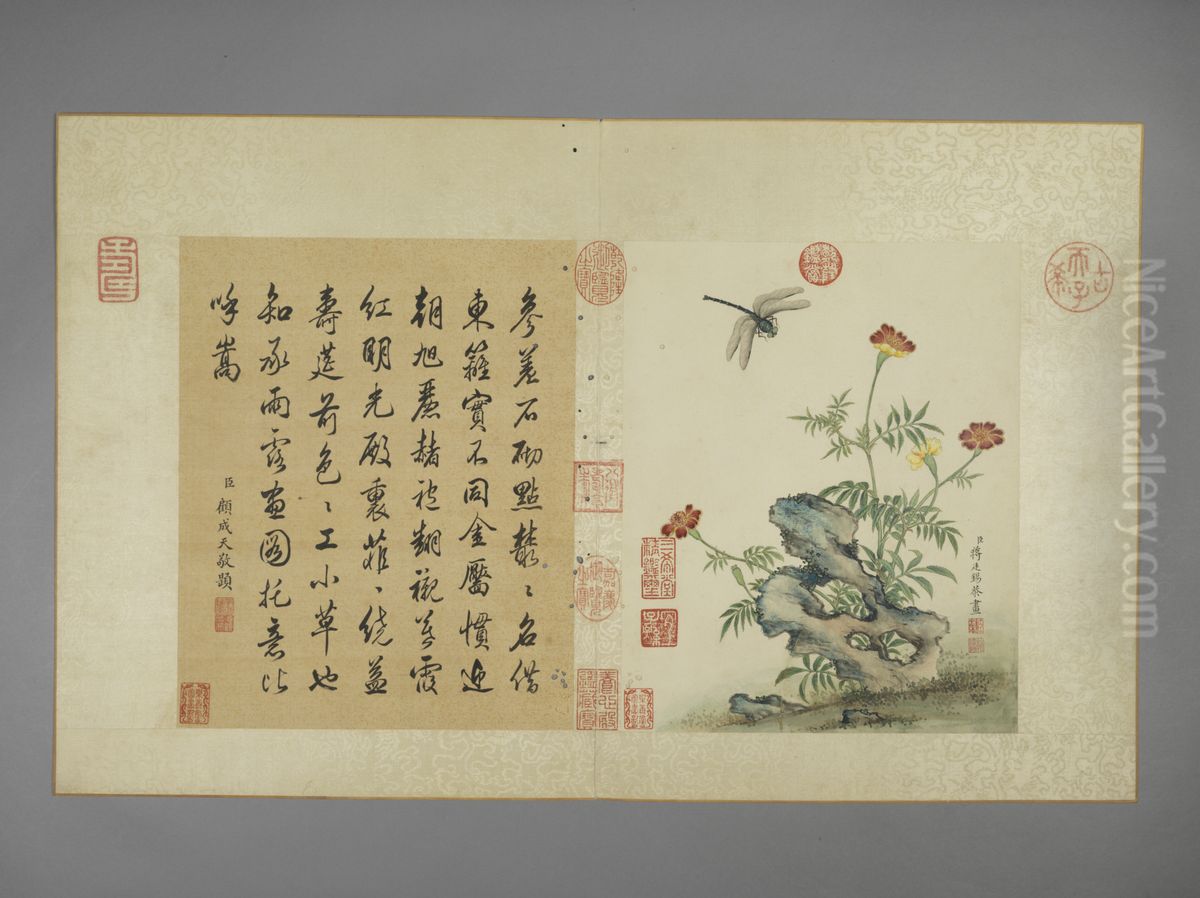 <<jiang ting xi hua hui tu ce>> Oil Painting by Jiang Tingxi