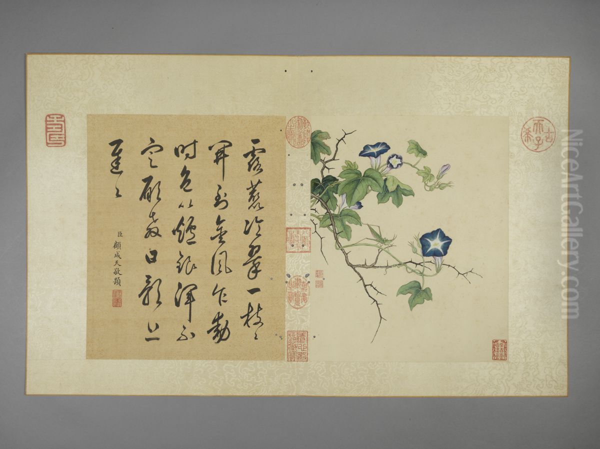 <<jiang ting xi hua hui tu ce>> Oil Painting by Jiang Tingxi