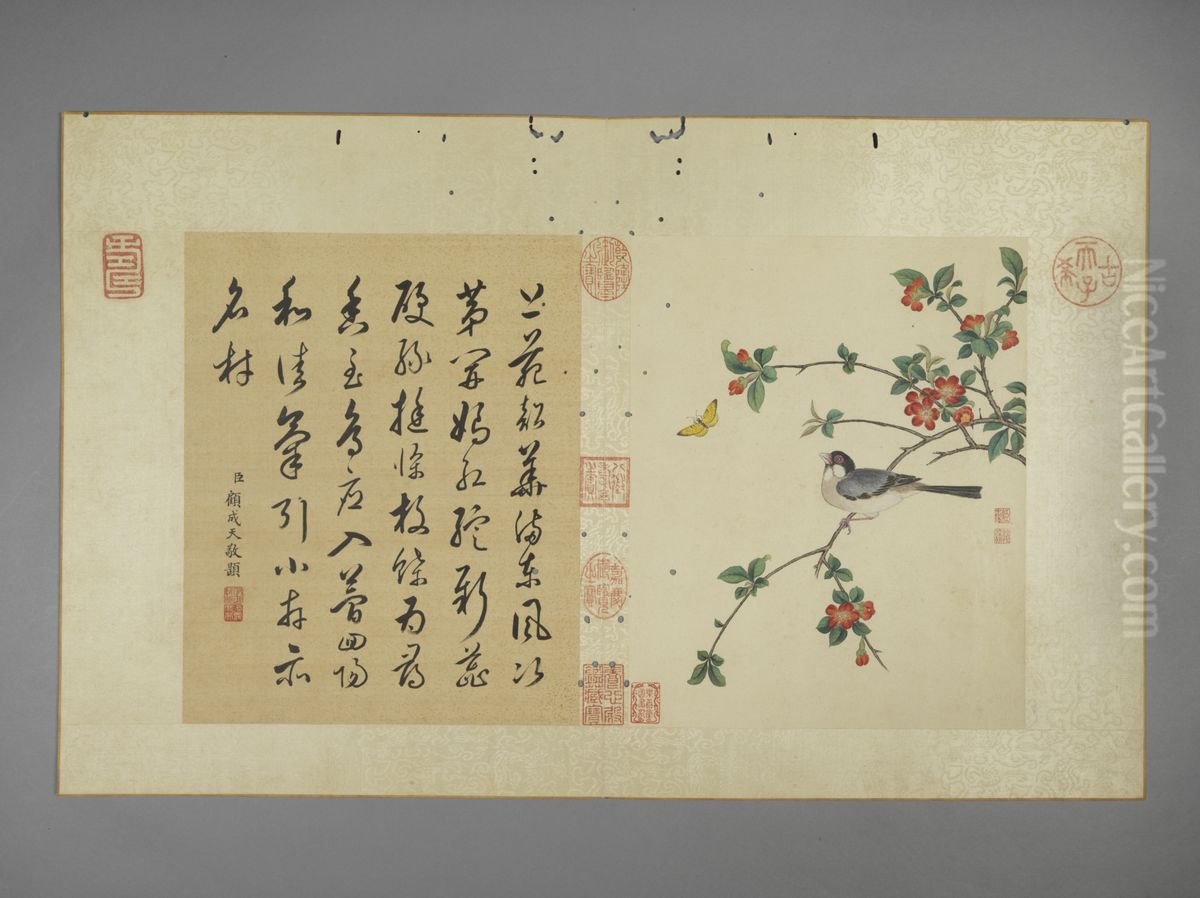 <<jiang ting xi hua hui tu ce>> Oil Painting by Jiang Tingxi