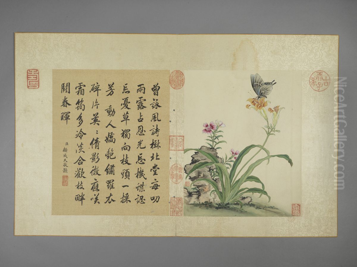 <<jiang ting xi hua hui tu ce>> Oil Painting by Jiang Tingxi