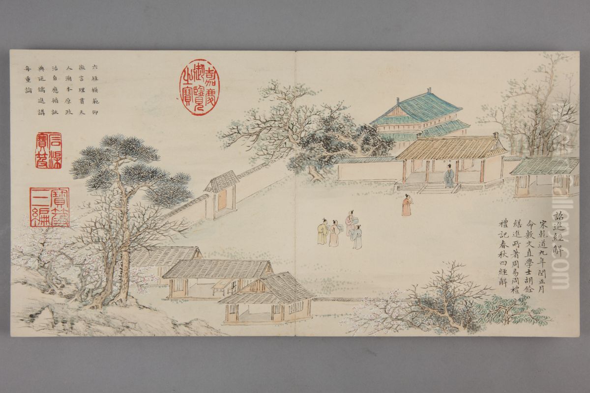 <<dong gao hua gui yu ji dian tu ce>> Oil Painting by Dong Gao