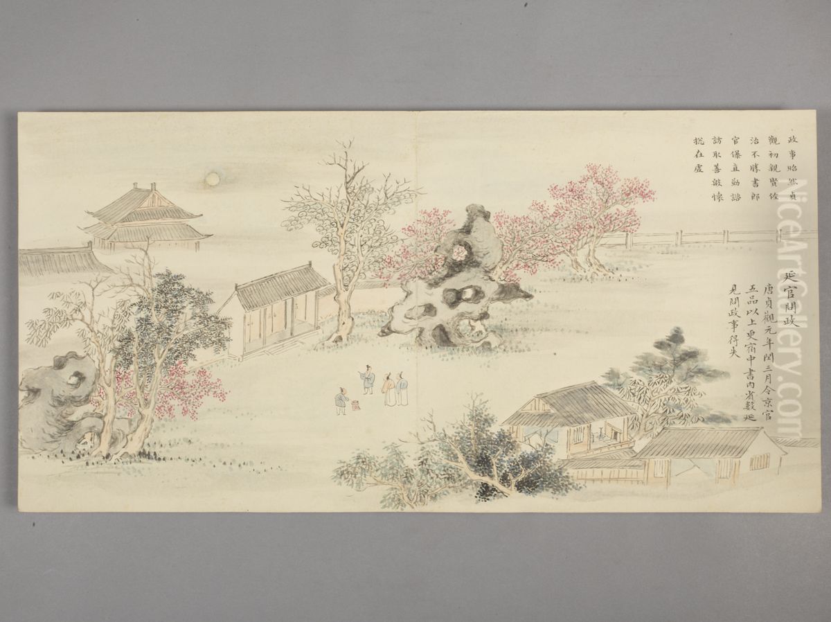 <<dong gao hua gui yu ji dian tu ce>> Oil Painting by Dong Gao