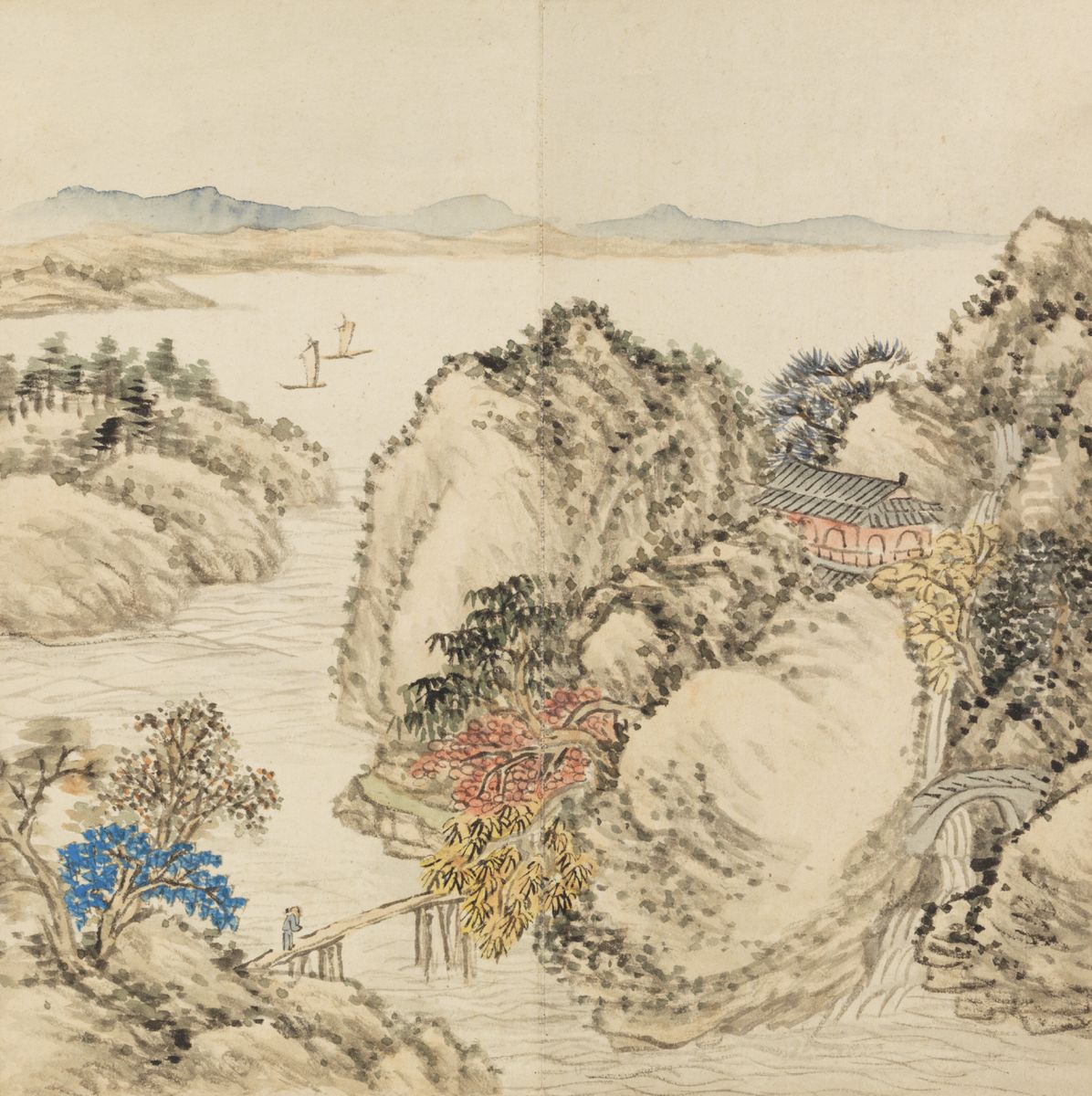 <<dong gao fang song yuan shan shui ce>> Oil Painting by Dong Gao