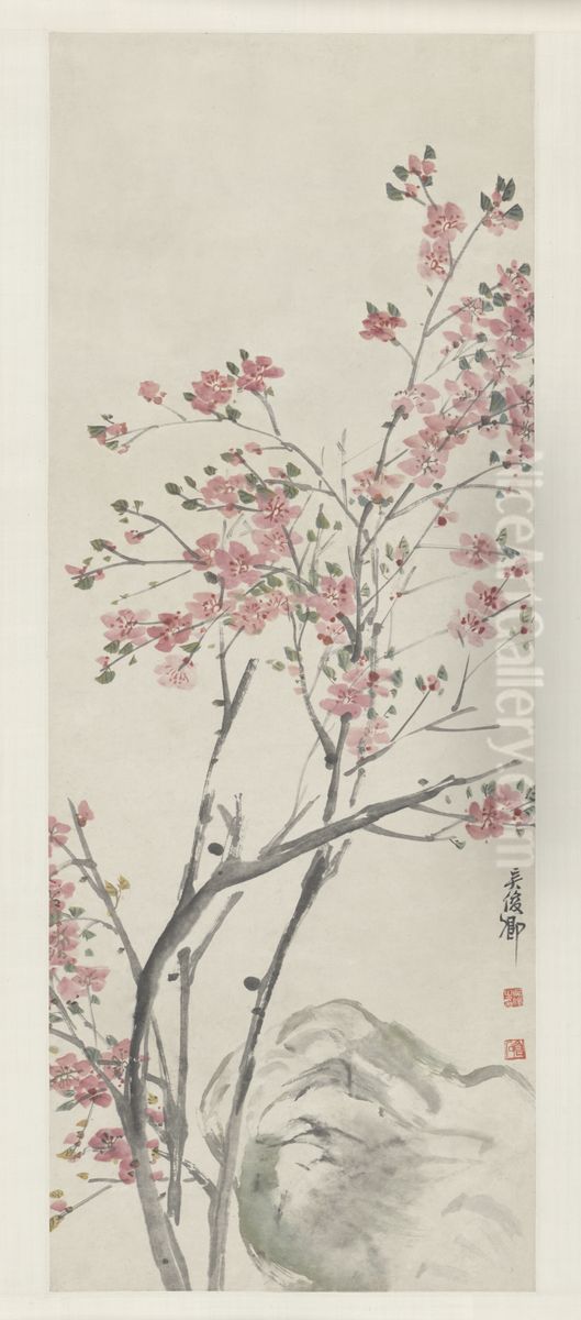 <<wu jun qing xing hua tu zhou>> Oil Painting by Wu Chang-shuo