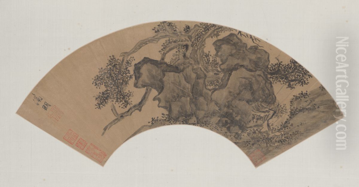 <<wen zheng ming bai shi shan ye>> Oil Painting by Wen Zhengming