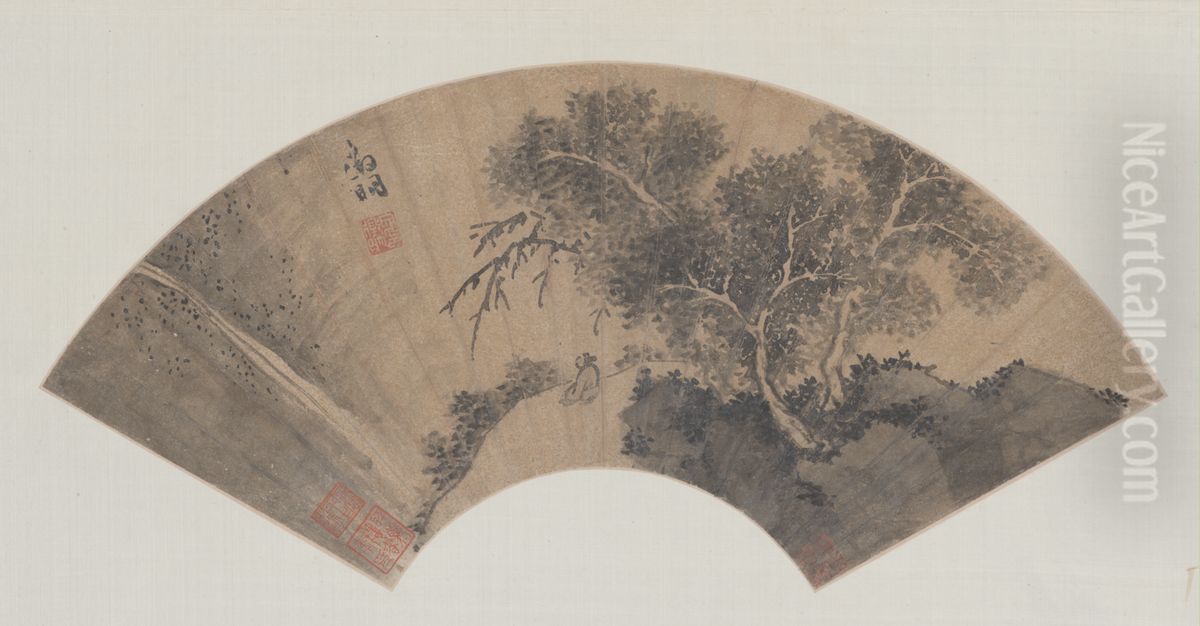 <<wen zheng ming guan pu shan ye>> Oil Painting by Wen Zhengming