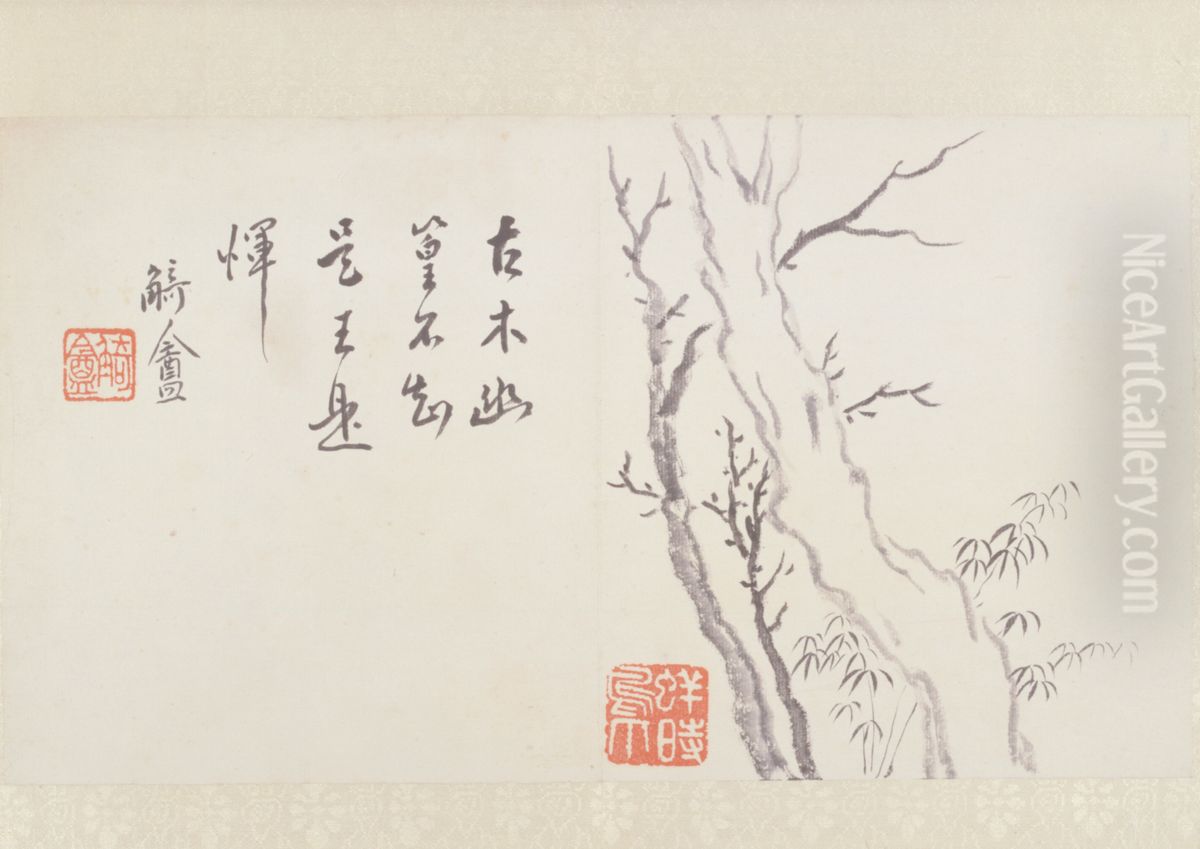 <<chen heng ke shan shui hua hui ce>> Oil Painting by Chen Shizeng