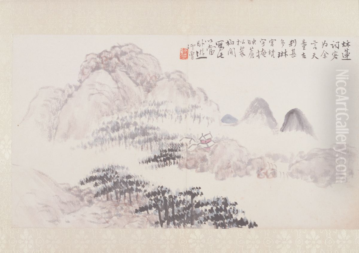 <<chen heng ke shan shui hua hui ce>> Oil Painting by Chen Shizeng