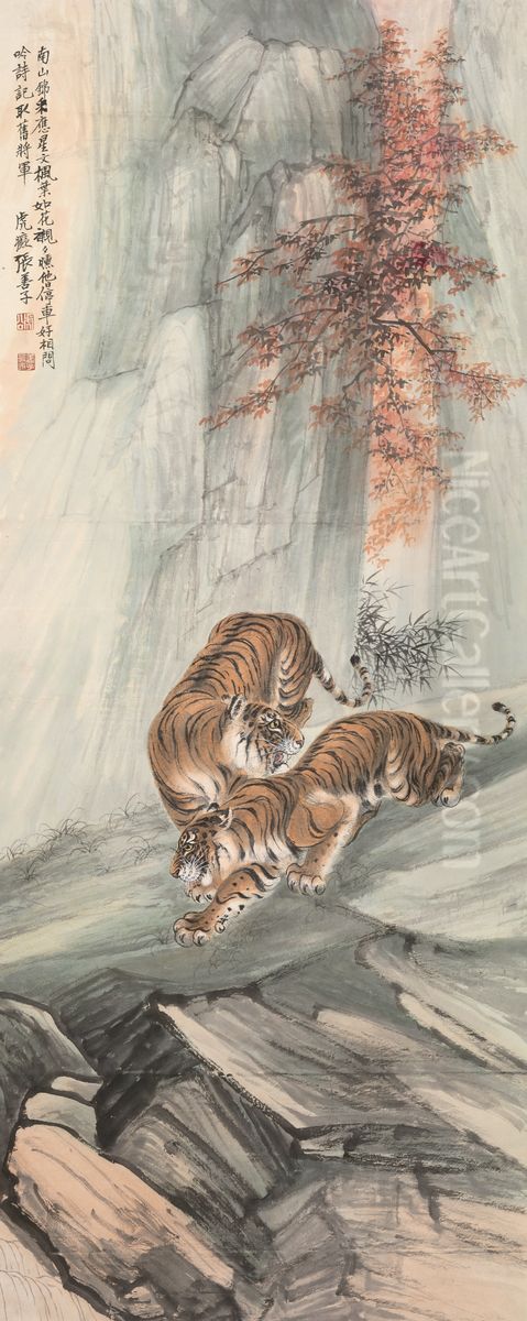 <<zhang ze hua hu zhou>> Oil Painting by Chang Shan-tse