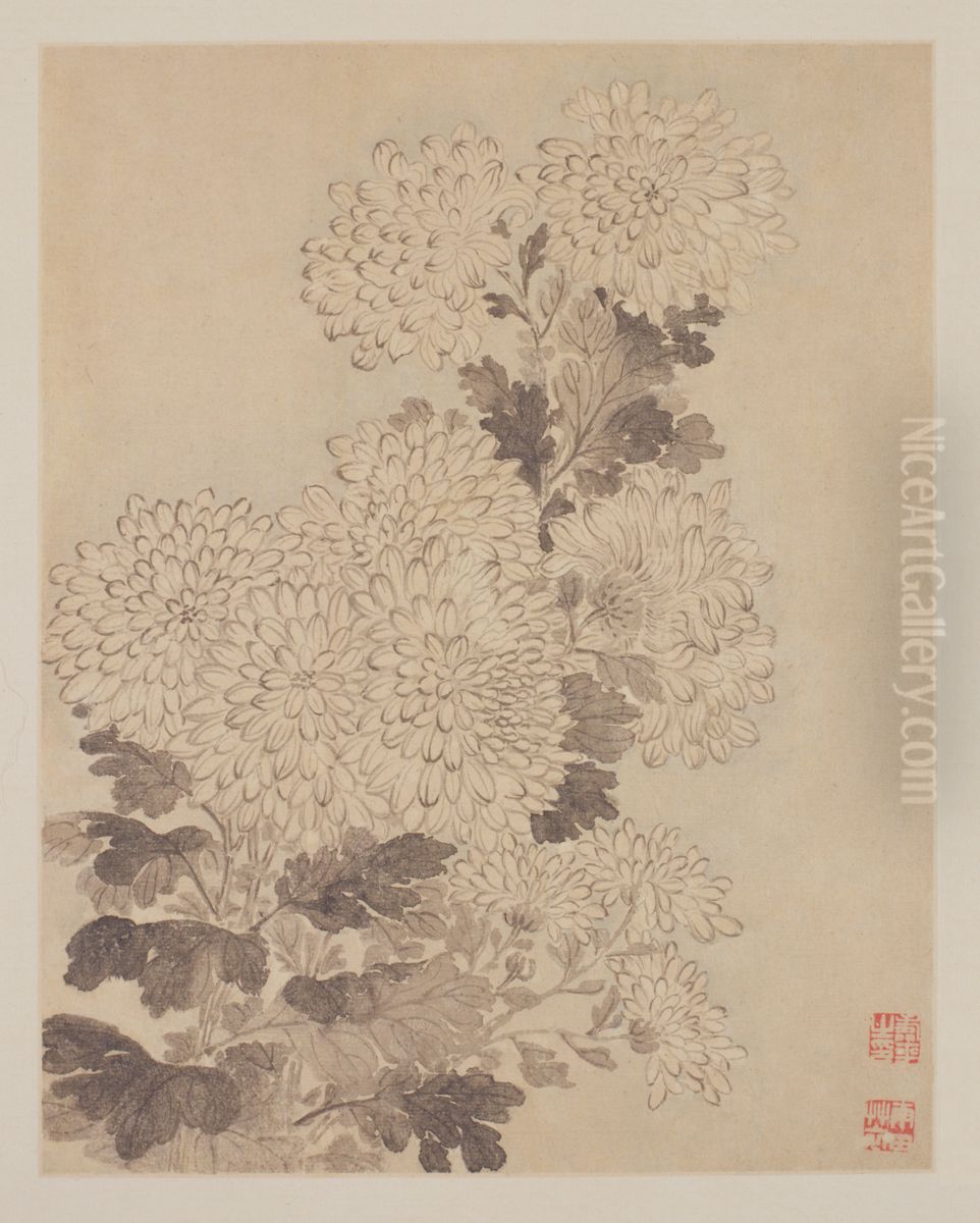 <<yun shou ping hua niao ce>> Oil Painting by Yun Shouping