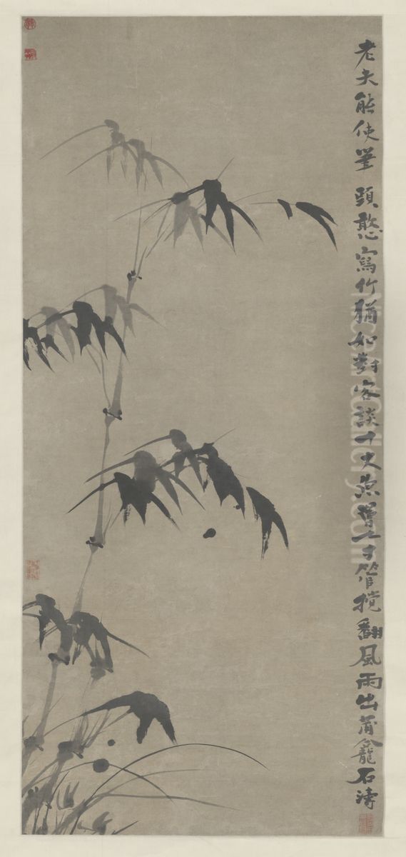 <<yuan ji mo zhu tu zhou>> Oil Painting by Shitao Daoji