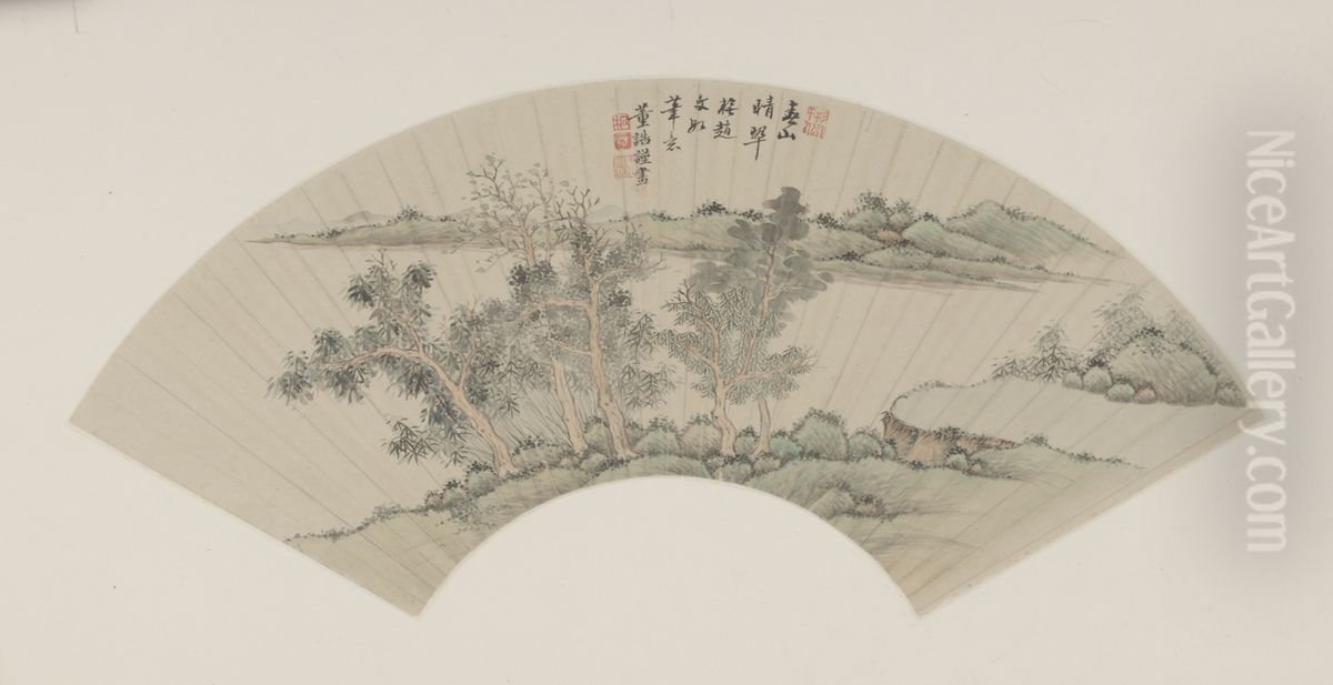 <<dong gao chun shan qing cui tu shan>> Oil Painting by Dong Gao