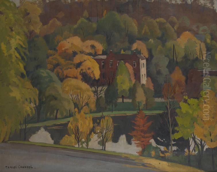 Vue De L'etang Oil Painting by Marcel Canneel