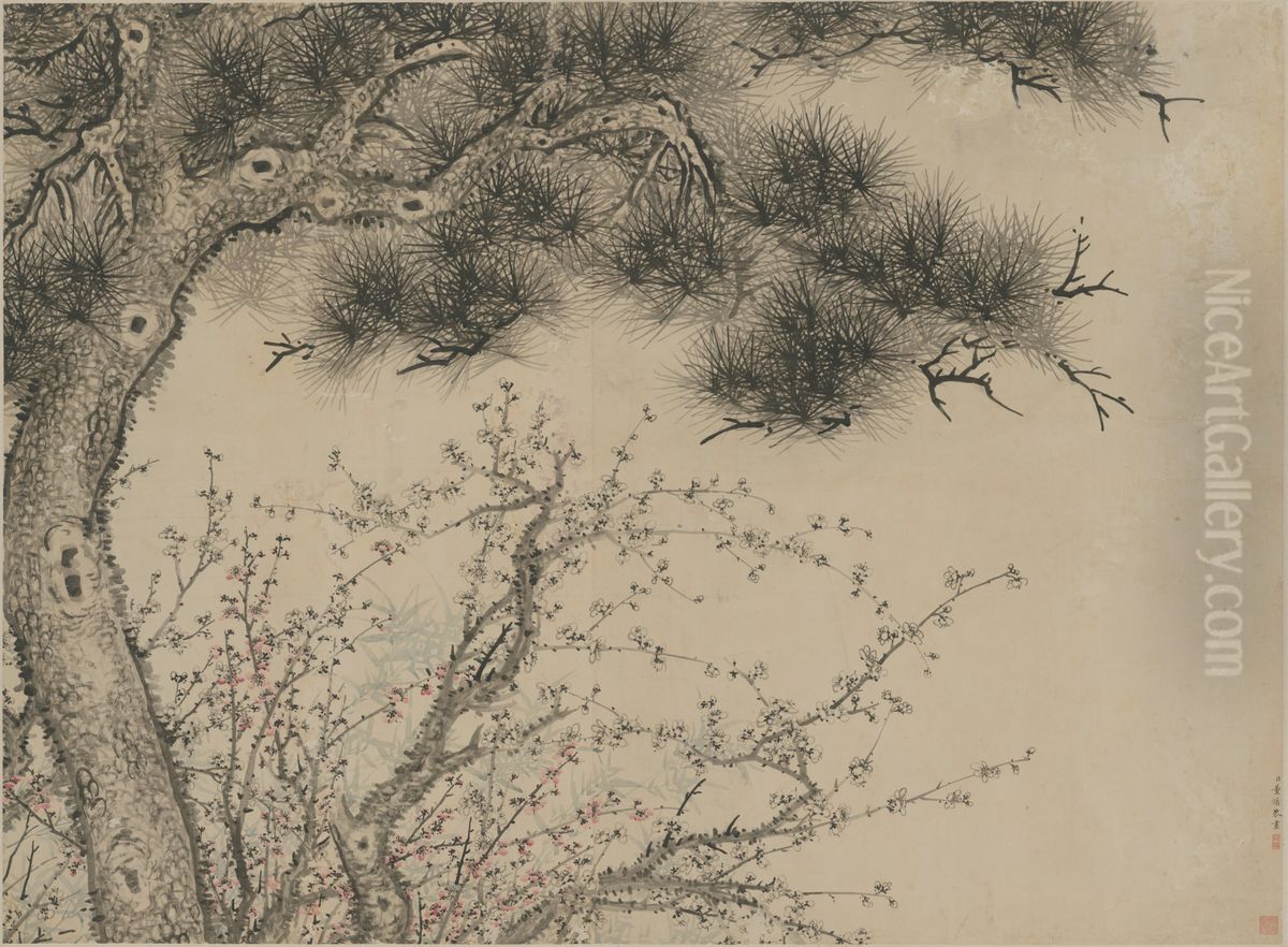 <<dong gao san you tu zhou>> Oil Painting by Dong Gao