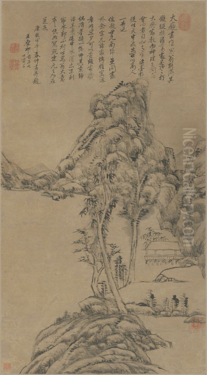 <<wang yuan qi shan shui zhou>> Oil Painting by Wang Yuanqi