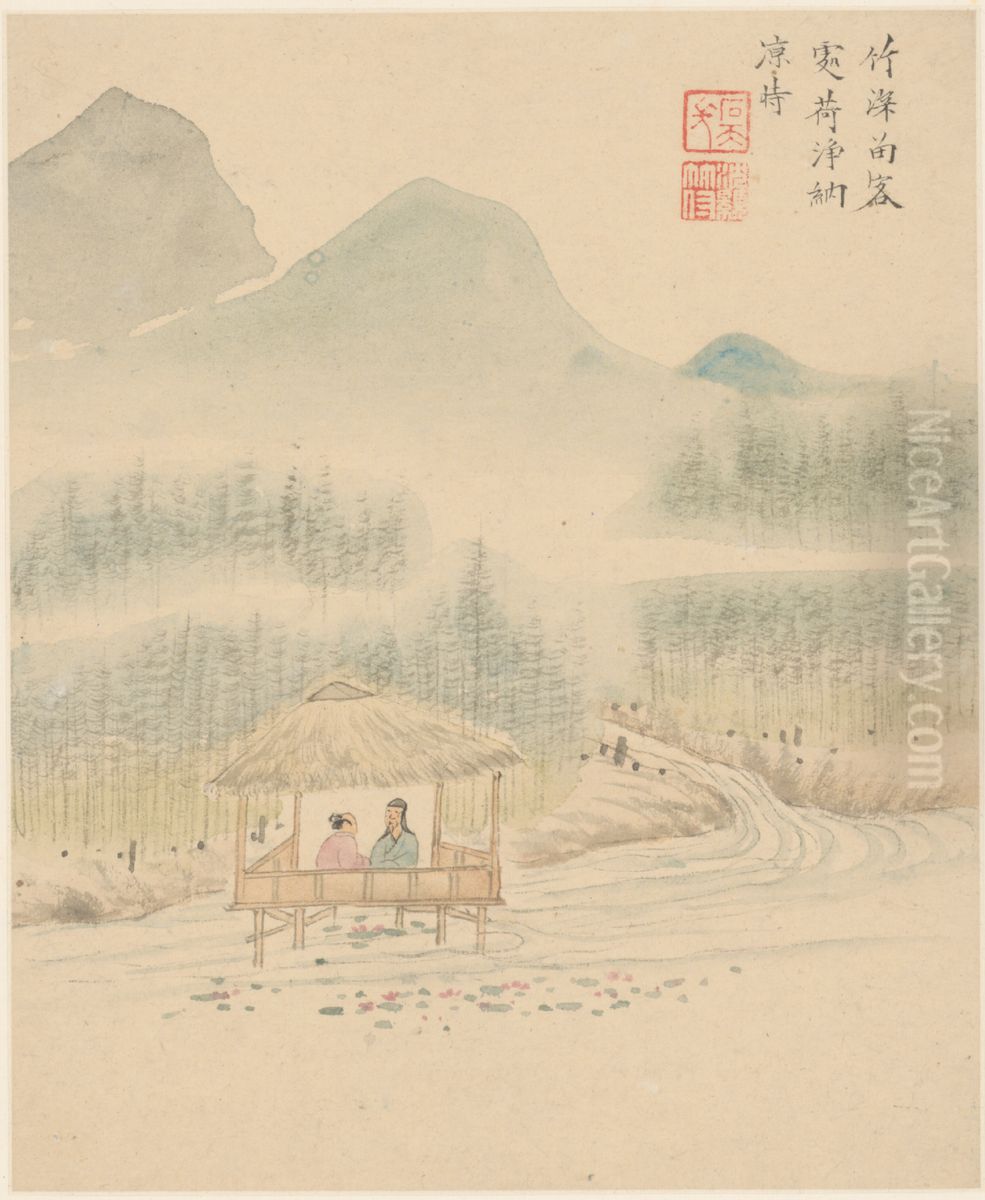 <<chen hao shan shui ce>> Oil Painting by Shen Hao