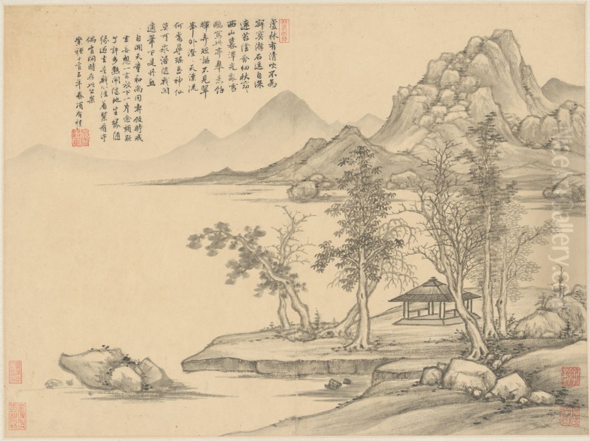 <<xiang sheng mo shan shui ce>> Oil Painting by Xiang Shengmo