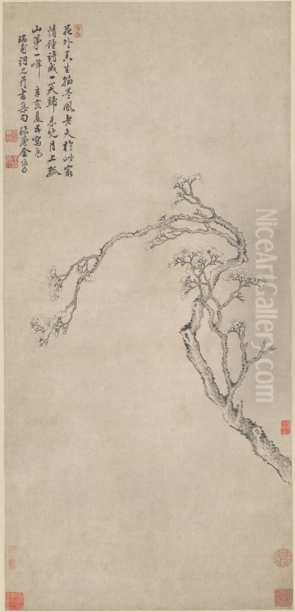 <<jin jun ming mei hua zhou>> Oil Painting by Jin Junming