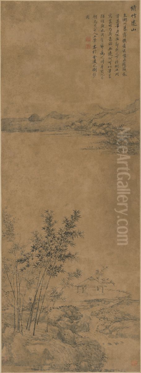 <<wang hui xiu zhu yuan shan zhou>> Oil Painting by Wang Hui